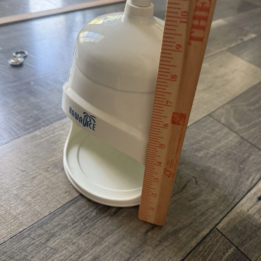 HAWAIICE Snow Cone Machine‎ Manual Hand Crank Ice Shaver Maker White Countertop